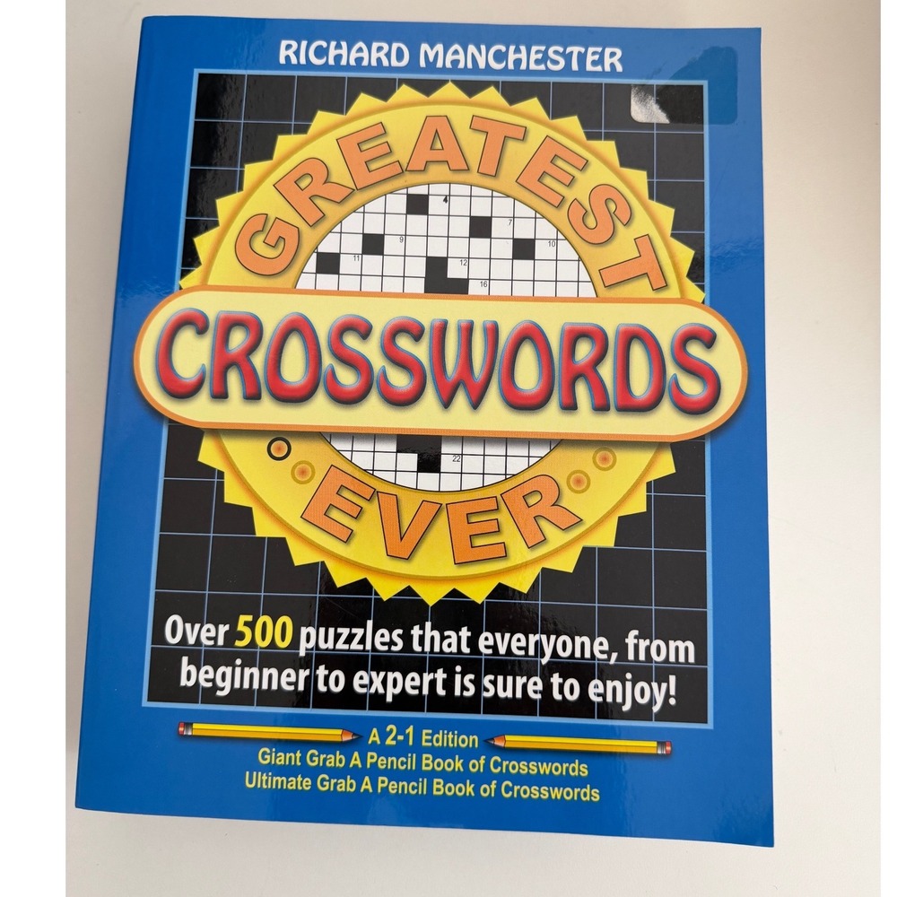 Greatest Crosswords Ever Richard Manchester 500+ Puzzles 2-in-1 Edition Book